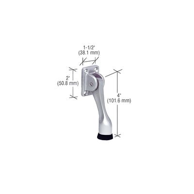 CRL Aluminum 4" Door Mounted Heavy-Duty Kick-Down Door Holder