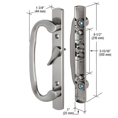 CRL Satin Nickel 8-1/2" Mortise - Style Handle
