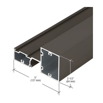 CRL-U.S. Aluminum Dark Bronze/Black Anodized Class 1 Intermediate Horizontal Mullion - 24'-2"