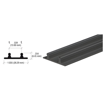 CRL Flat Black Aluminum Lower Channel for Deep Recess Installations