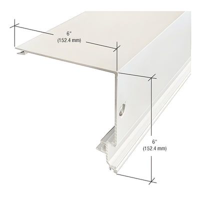 CRL-U.S. Aluminum 90 Degree Corner Half Section, White KYNAR® Paint - 24'-2"