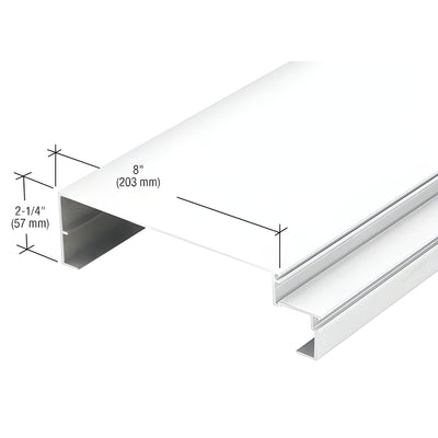 CRL-U.S. Aluminum 8 in Sill Mullion for Shear Block, White KYNAR®