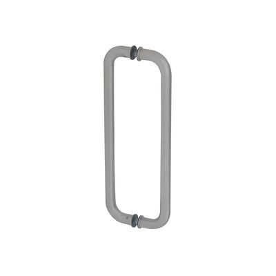 CRL Brushed Stainless 12" Solid Glass Mounted Standard Pull Handle