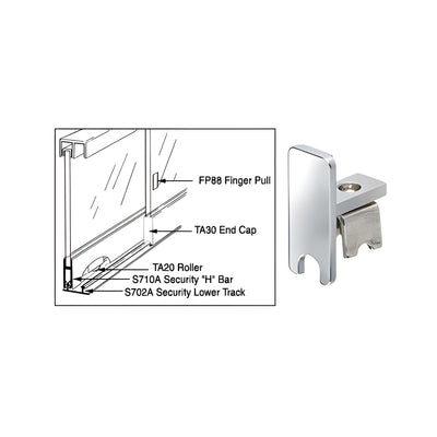 CRL Chrome End Cap for S710A Security 'H' Bar
