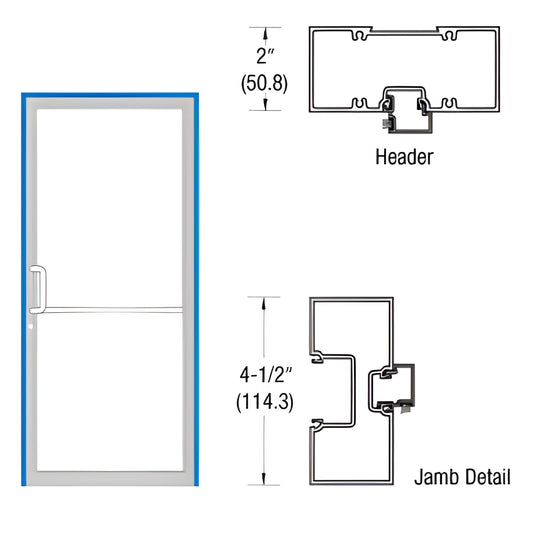 CRL-U.S. Aluminum Pivot Up-and-Over Frame, Tubular Offset Custom Size