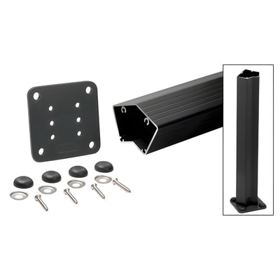 CRL Matte Black 200, 300, 350, and 400 Series 48" Long 135 Degree Surface Mount Post Kit