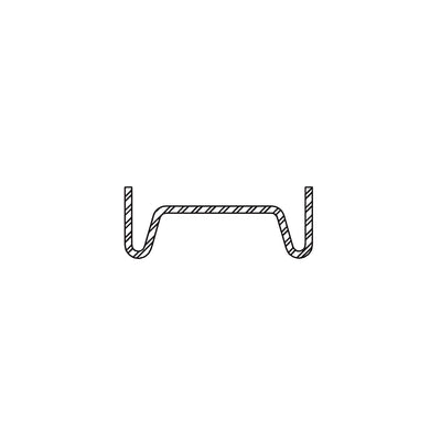 CRL-U.S. Aluminum 10 Gauge Steel Stiffener 3-5/8" x 1-3/8" x 16'