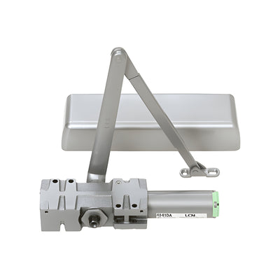 LCN Aluminum ANSI Grade 1 Adjustable Spring Power Multi-Size Size 1 - 6 Surface Mounted Door Closer with Delayed Action