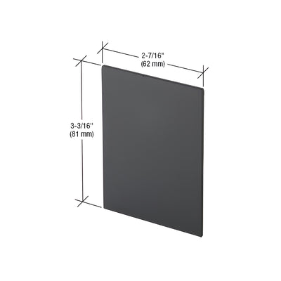 CRL Matte Black Top Track with Pocket Replacement End Caps for 490/495 & 690/695 Series Sliding Door Systems