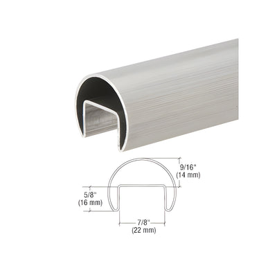CRL 316 Brushed Stainless 1-1/2" Roll Form Cap Rail - 19'-8"