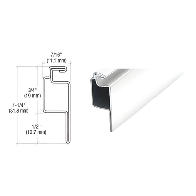 CRL White 1/2" Roll Formed Aluminum Lip Screen Frame - 144"