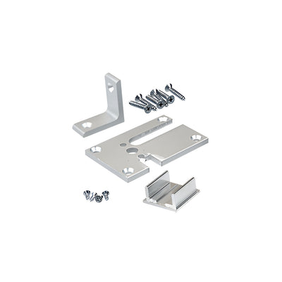 CRL Satin Anodized 2" x 3" Right End Design Series Partition Post Base Plate Kit for Posts Over 24"