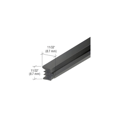 CRL-U.S. Aluminum 11/32" Black EPDM Curtainwall Interior Gasket - 500'