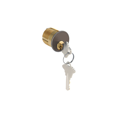 CRL Dark Bronze Single Mortise 1-1/4" Long Cylinder with Schlage® 'C' Keyway and Keyed Alike