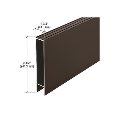 CRL-U.S. Aluminum Class I Bronze Black Anodized 9-1/2" A.D.A. Bottom Rail - 13'-6"