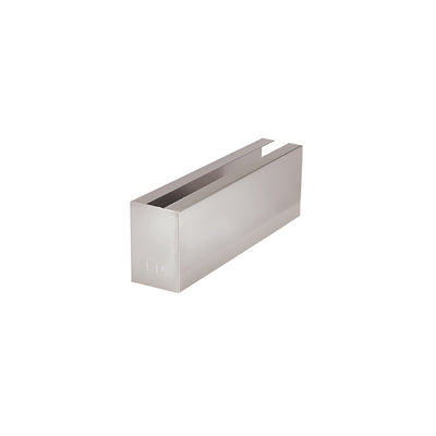 CRL Brushed Stainless 12" Welded End Cladding for B5S Series Standard Square Base Shoe