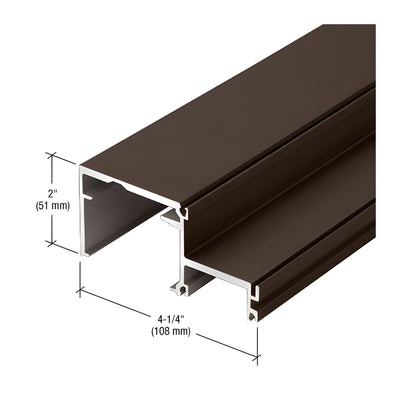 CRL-U.S. Aluminum Horizontal for Outside 1" Glazing - 24'-2", Dark Bronze/Black Anodized Class 1