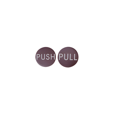 CRL Dark Bronze 2" Round Push/Pull Set - Etched Aluminum