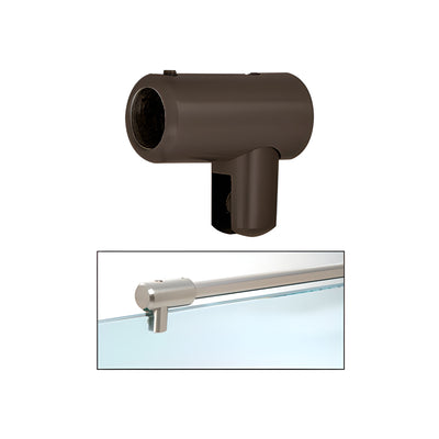 CRL Oil Rubbed Bronze Support Bar U-Bracket for 3/8" and 1/2" Glass