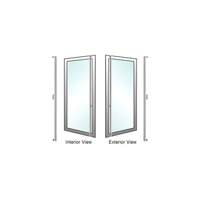 CRL-Blumcraft® Brushed Stainless Right Hand Reverse Aluminum Door Mount "F" Exterior Dummy Handle