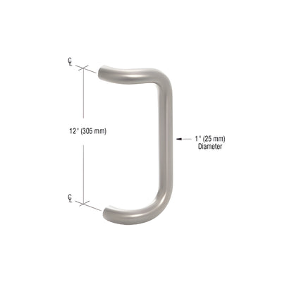 CRL Clear Anodized 12" Centerline to Centerline Astral Pull Handle
