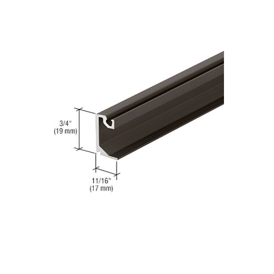 CRL-U.S. Aluminum Glass Stop for 1/4" Glass, Bronze Black Anodized - 21'-2"