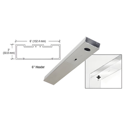 CRL Satin Anodized 6" x 36" Single Door Header