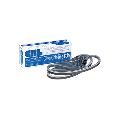 CRL 3/8" x 21" 80X Grit Glass Grinding Belts for Portable Sanders - 20/Box