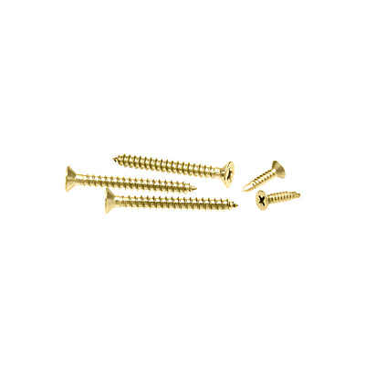 CRL Polished Brass Replacement Screw Pack for Exposed Wood Mount Hand Rail Brackets