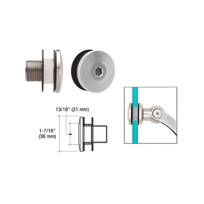 CRL Brushed Stainless Surface Mount Cap Assembly