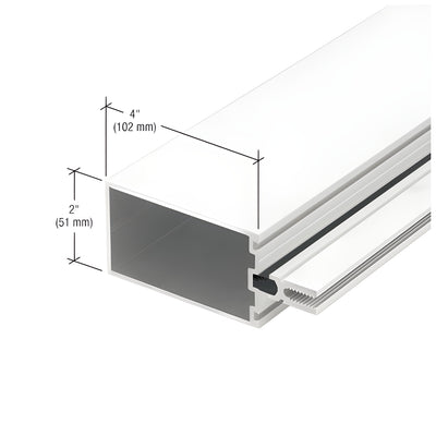 CRL-U.S. Aluminum White KYNAR® Paint Series 2200 Thermally Broken 4" Tubular Mullion - 24'-2"