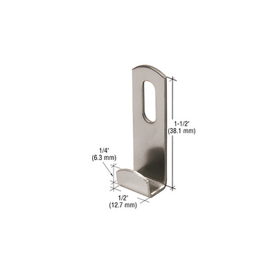 CRL Nickel Plated 3/8" Slotted Round Lip Mirror Clips