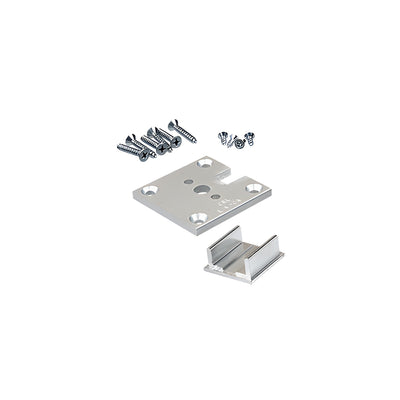 CRL Satin Anodized 2" x 2" End Partition Post Base Plate Kit for Posts Up to 24"
