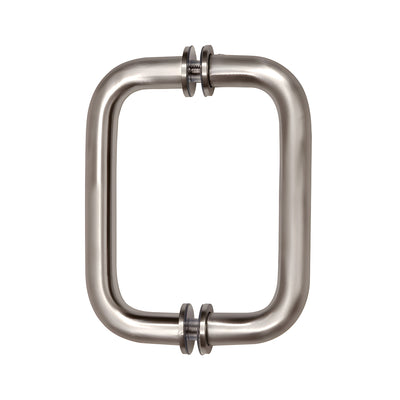 CRL Brushed Nickel 6" BM Series Tubular Back-to-Back Pull Handle