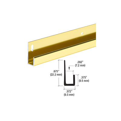 CRL Brite Gold Anodized 1/4" Standard Aluminum J-Channel