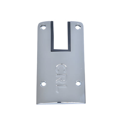 CRL DRX 4" Polished SS Square End Cap w/ Filler for Glass