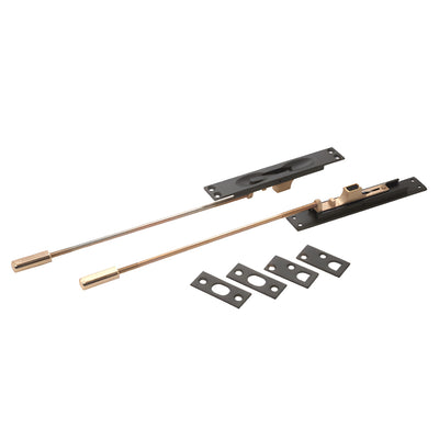 CRL Bronze Manual Flush Bolt 1" x 6" for Doors - 12"