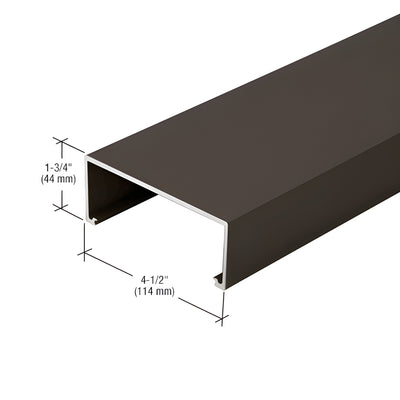 CRL-U.S. Aluminum Center-Hung Door Header 21'-4" Dark Bronze Anodized