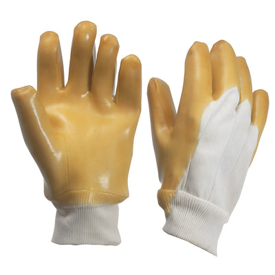 CRL Knit Wrist Smooth Natural Rubber Palm Work Gloves