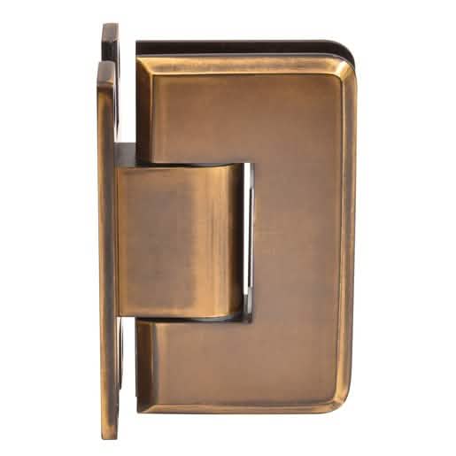 "CRL Vintage Brass Cologne 337 Series Wall Mount 'H' Back Plate Hinge - Adjustable & Durab