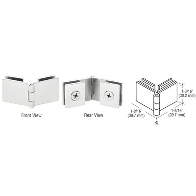 CRL Chrome 90° Glass-to-Glass Return Hinge for Shower Door