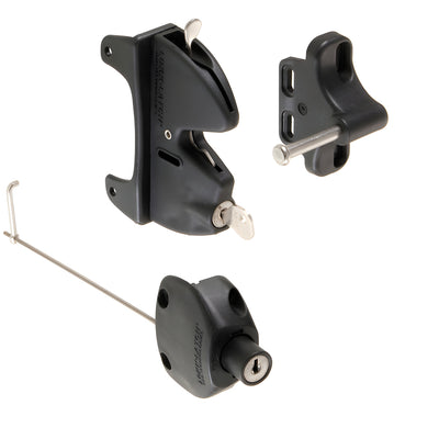 CRL Lokk-Latch Series 2 Black Gate Latch for Square Post