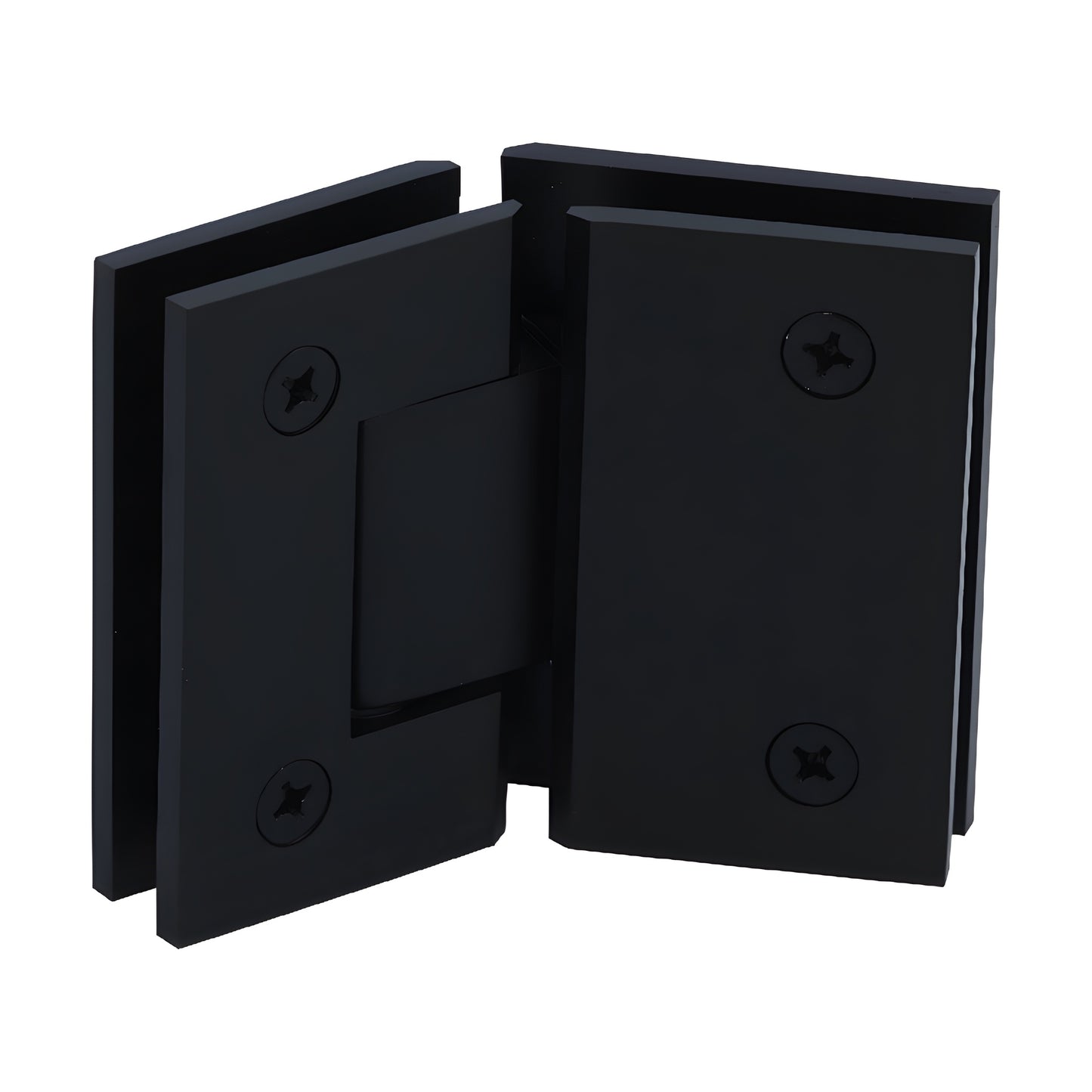 Oil rubbed bronze glass-to-glass shower hinge, square brass, 5 pre-set pivot (GEN5450RB)