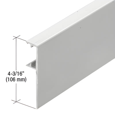 CRL70 Satin Anodized Aluminum Door Track Cover for Wood Doors, 118 in