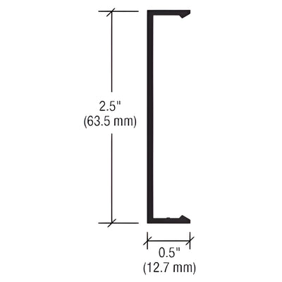 CRL-U.S. Aluminum Vertical 2-1/2" Face Cap, Custom Paint - 24'-2"