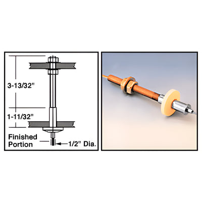 CRL Chrome-Plated Ceiling Mount Fitting for Cable Display Systems