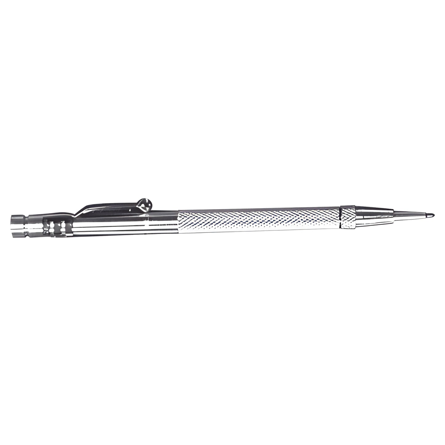 6 in chrome tungsten carbide scribe with knurled grip, pocket clip and reversible tip, SKU G88