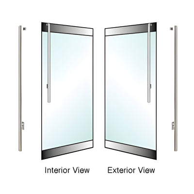 CRL-Blumcraft JS Brushed Stainless LH Rail-Mount Dummy Door Handle