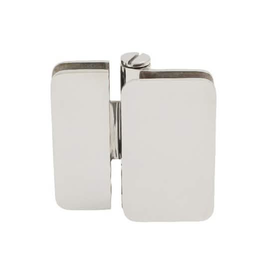 CRL Zurich 02 Series Glass-to-Glass Bi-Fold Hinge, Polished Stainless, 180° Outswing