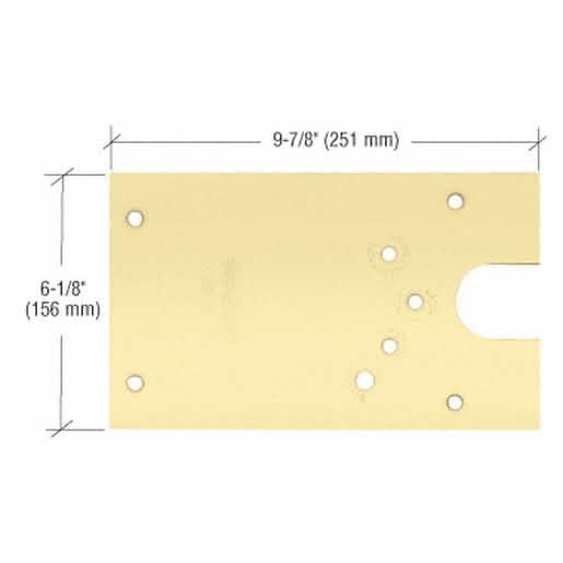 Polished Brass Rixson 27 Series Left Hand Offset Floor Closer Cover Plate – Elegant Finish
